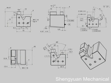 سفارشی CNC ماشینکاری دقیق پرداخت D2 0.005 صافی کوه جست و خیز کردن