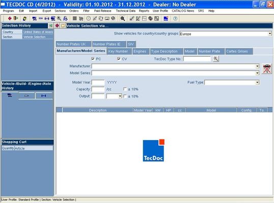 Tecdoc Tec.Doc EPC قطعات یدکی کاتالوگ 04/2012 خودرو نرم افزار تشخیصی