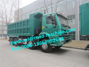 HOWO 8x4 کامیون روبرو سنگین 50ton کامیون مخزن 10 چرخ کامیون کمپرسی شن و ماسه HYVA سیستم بالابر هیدرولیک